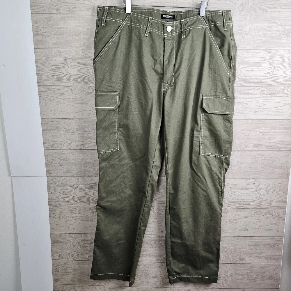 True Religion Kalamata Olive Green Cargo Utility Pants NWT Men's size 36